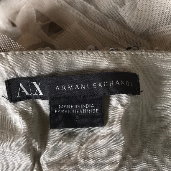 Armani Exchange strappy sparkly dress with ruffles - Picture 6 of 6